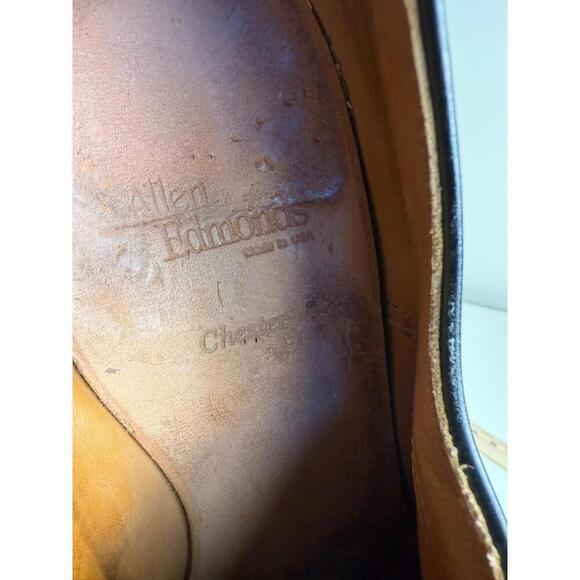Allen Edmonds Chester‎ Wingtips Oxfords Mens 11D Black Dress Shoes Made in USA
